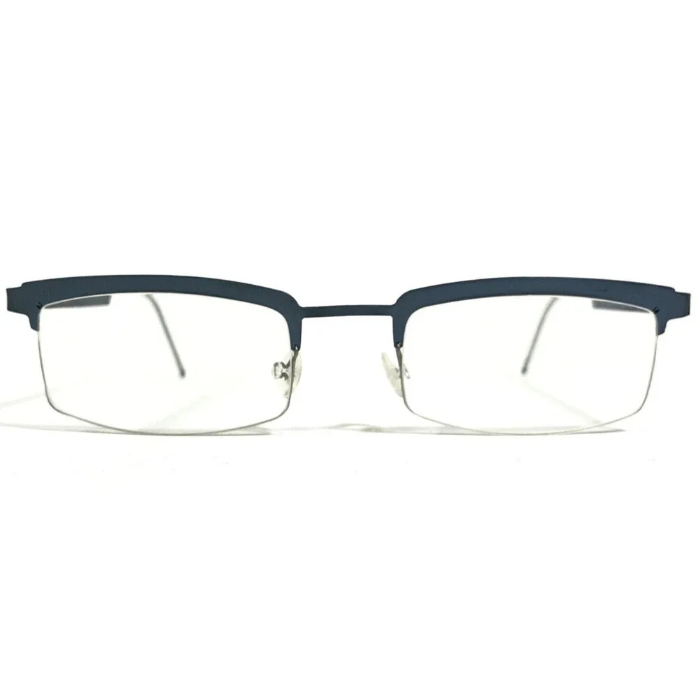 Lindberg Eyeglasses Frames Mod.4015 Matte Blue Strip Titanium 50-21-135